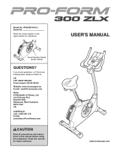 ProForm 300 Zlx Bike Uk Manual