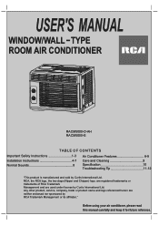 RCA RACM5000-B-AL English Manual