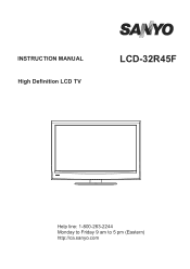 Sanyo LCD32R45F Instruction Manual