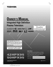 Toshiba 50HPX95 Owner's Manual - English