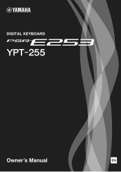 Yamaha YPT-255 Owner's Manual