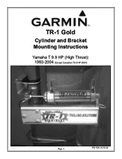 Garmin TR-1 Gold Marine Autopilot Cylinder and Bracket Mounting Instructions - Yamaha T 9.9 HP 1993-2004