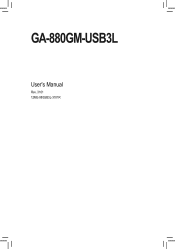 Gigabyte GA-880GM-USB3L Manual