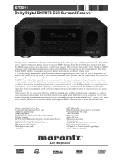 Marantz SR3001 IR Database 'xcf file' for Marantz AV Receiver Common