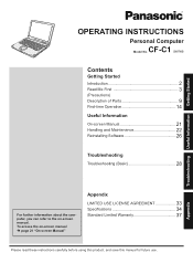 Panasonic Toughbook C1 Operating Instructions