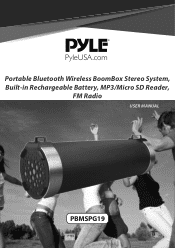 Pyle PBMSPG19 Instruction Manual