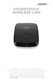 Bose SoundTouch Wireless Link Adapter English Owners Guide