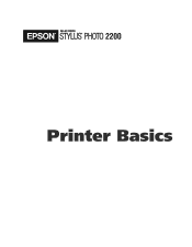 Epson 2200 Printer Basics