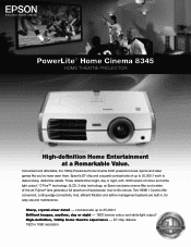 Epson PowerLite Home Cinema 8345 Canada Only Product Brochure