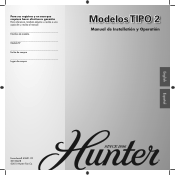 Hunter 21348 Owner's Manual