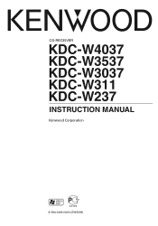 Kenwood KDC-W3537 User Manual 1