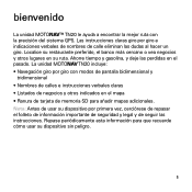 Motorola MOTONAV TN20 TN20 - Quick Start Guide (Spanish)