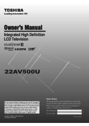 Toshiba 22AV500U Owner's Manual - English