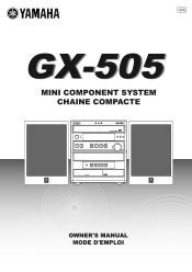 Yamaha GX-505 Owner's Manual