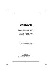 ASRock N68-VS3 FX User Manual
