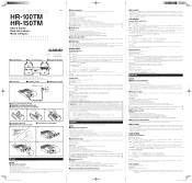 Casio HR 100TM User Guide