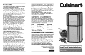 Cuisinart DCG-12BCFR DCG-12BC Manual