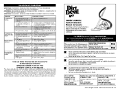 Dirt Devil SD40120 Owners Manual