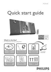 Philips MCM240 Quick start guide