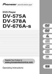 Pioneer DV-578A-S Owner's Manual