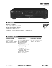 Sony CDP-CE275 Marketing Specifications