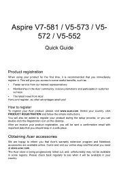 Acer Aspire V5-572 Quick Guide