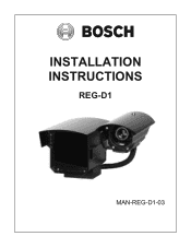 Bosch REG-D1-875XE-01 Installation Instructions