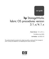 HP StorageWorks MSA 2/8 HP StorageWorks Fabric OS Procedures V3.1.x/4.1.x User Guide (AA-RS23C-TE, June 2003)