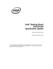 Intel D945PLNM D945PLNM Desktop Board Specification Update