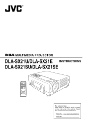 JVC DLA-SX21U Instructions