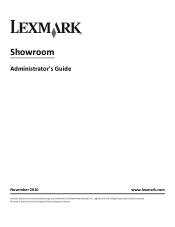 Lexmark C925 Showroom Admin Guide