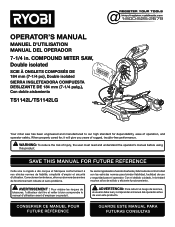 Ryobi TS1142L User Manual