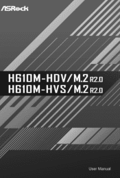 ASRock H610M-HDV/M.2 R2.0 User Manual