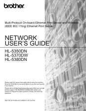 Brother International HL-5370DW/HL-5370DWT Network Users Manual - English