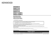 Kenwood DNX893S Quick Start Guide