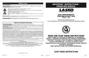 Lasko 4962 User Manual