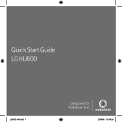 LG KU800 Quick Start Guide