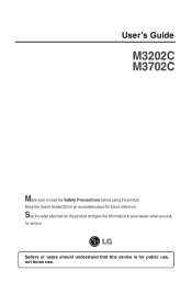LG M3702C-BA-US Owner's Manual (English)