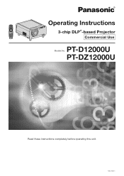 Panasonic PT-DZ12000U Operating Instructions