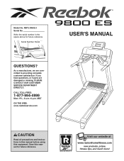 Reebok 9800 Es Treadmill English Manual