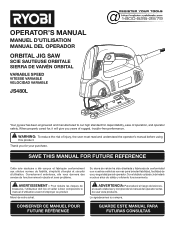 Ryobi JS480L Operation Manual