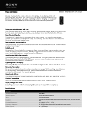 Sony NWZ-E374 Marketing Specifications (Black)