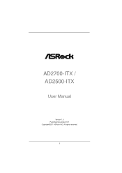 ASRock AD2700-ITX User Manual