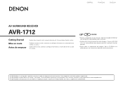 Denon AVR-1712 Getting Started Guide - Spanish