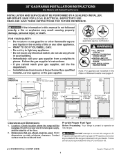 Frigidaire FFGF3017LB Installation Instructions (All Languages)