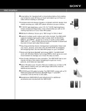Sony NWZ-E438F Marketing Specifications (Black)