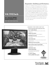 ViewSonic VA1903WB VA1903wb PDF Spec Sheet