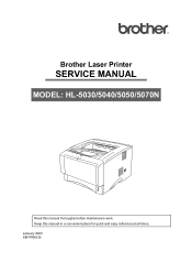 Brother International HL 5030 Service Manual
