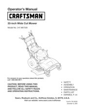 Craftsman 88733 Operation Manual