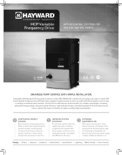 Hayward 15.0 HP VFD Single-Phase LITCVFD22 Variable Frequency Drive Sell Sheet Print